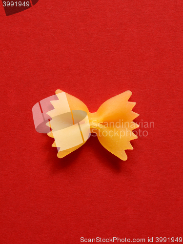 Image of single farfalle pasta