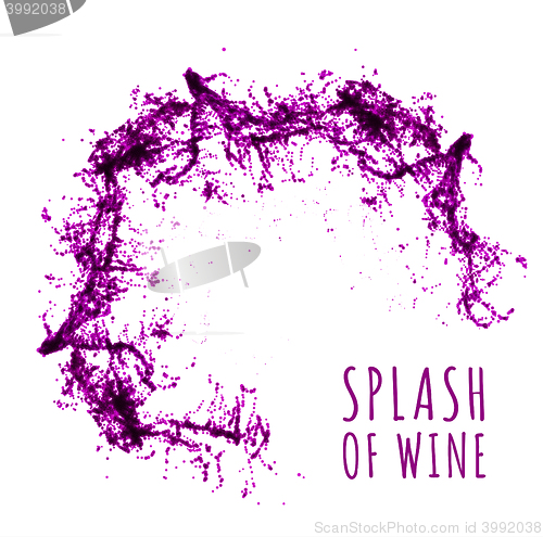 Image of Red wine splash.