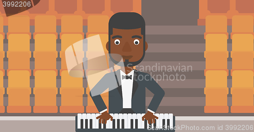 Image of Musician playing piano.