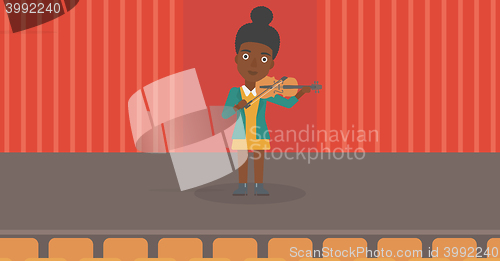 Image of Woman playing violin.