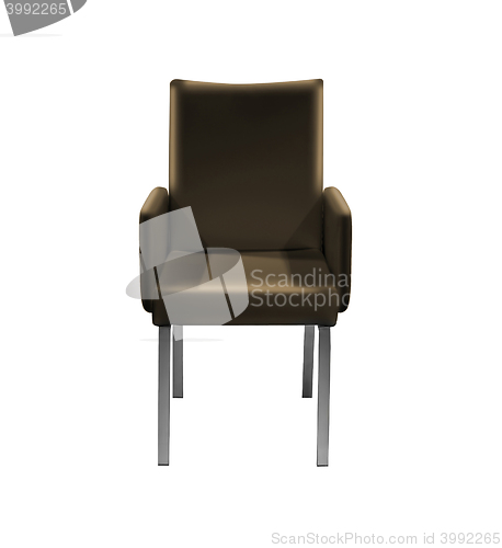 Image of leather Armchair isolated