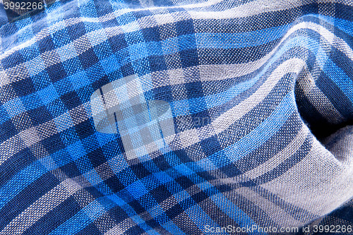 Image of Blue check textile
