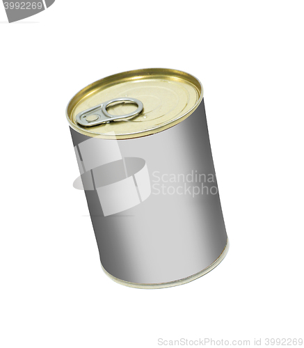 Image of Tin can on white background