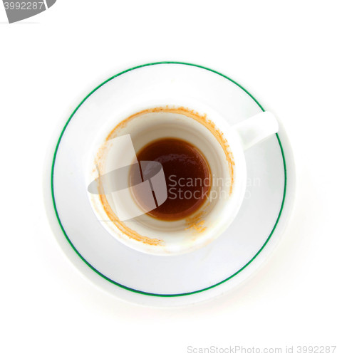 Image of empty cup of coffe