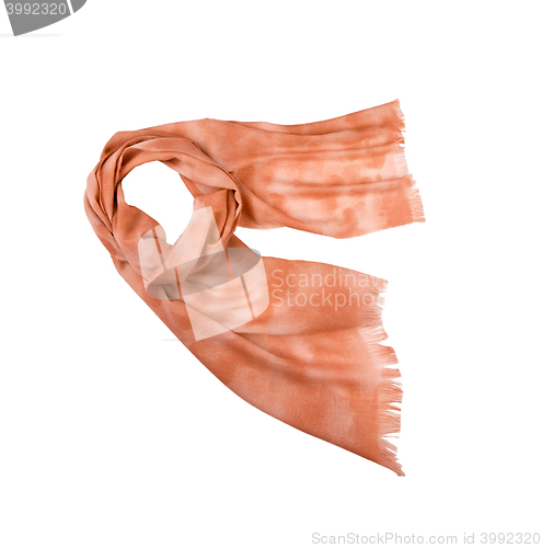 Image of Fashionable scarf on white background