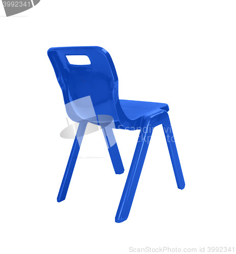 Image of blue plastic chair