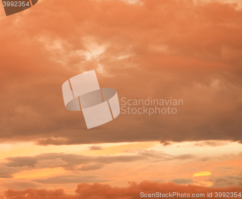 Image of Red sky at sunset