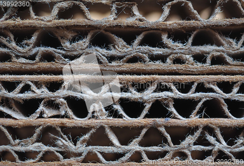 Image of Brown corrugated cardboard texture background
