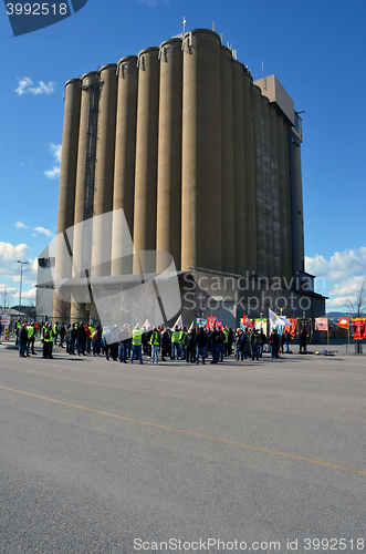 Image of Dockers protest at Oslo Port