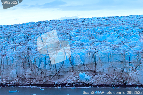 Image of Arctic glacier. Ice and cold. area Novaya Zemlya