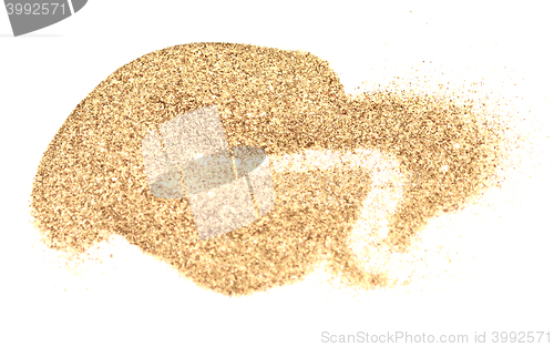 Image of sand on white
