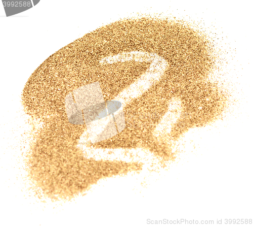 Image of sand on white