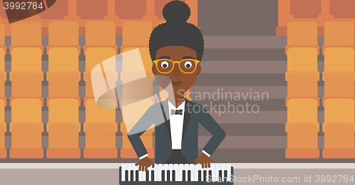 Image of Musician playing piano.