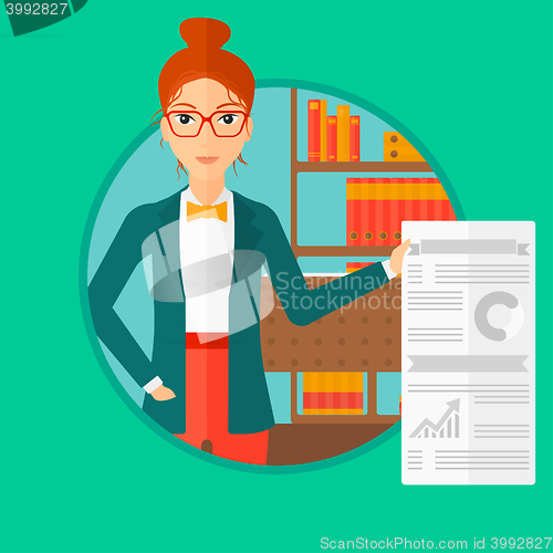 Image of Woman making business presentation.