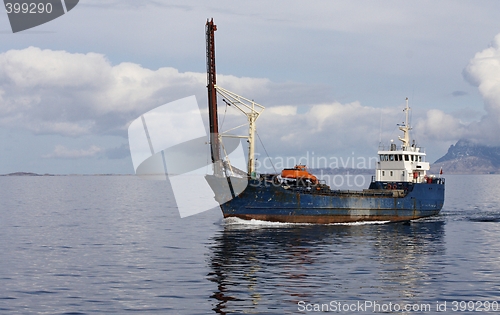 Image of Norwegian cargo boat.