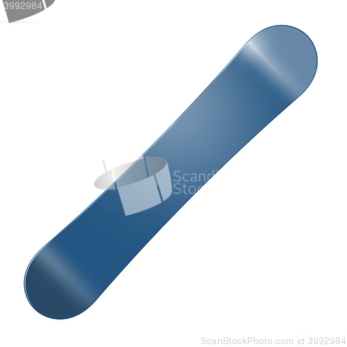 Image of blue ski on a white background