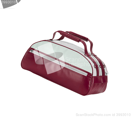 Image of Red Leather Bag isolated