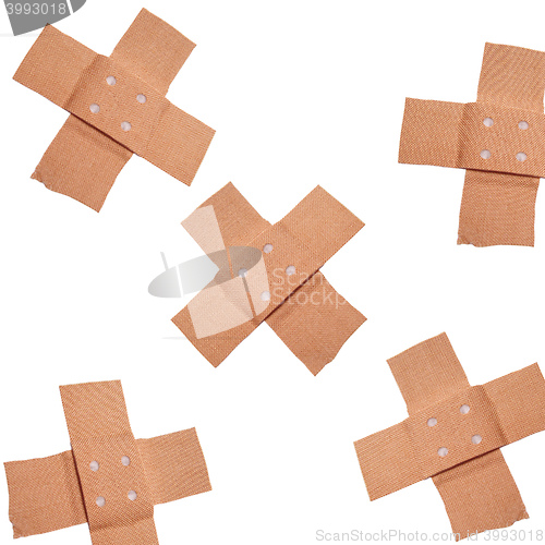 Image of bandaids isolated on white background