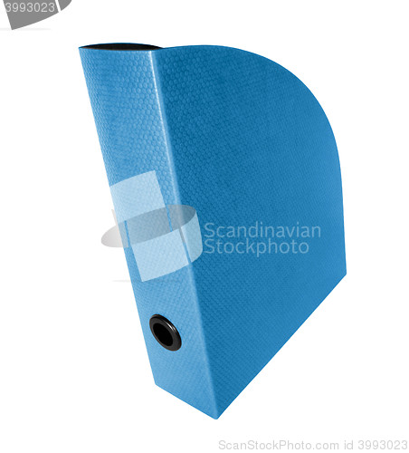 Image of office bluw folder isolated on white