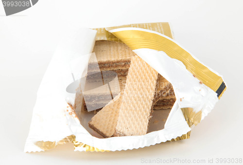 Image of Wafers are isolated on a white background.
