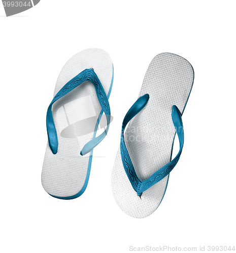 Image of pair of flip-flops isolated on a white