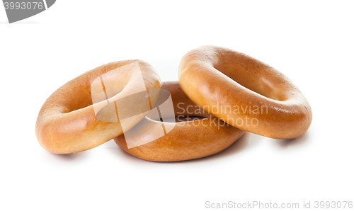 Image of three bagels composition
