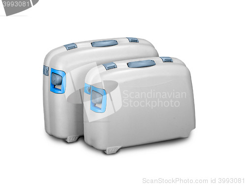 Image of suitcases isolated on white background