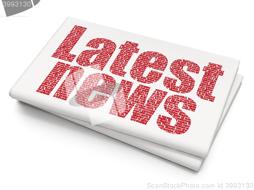 Image of News concept: Latest News on Blank Newspaper background