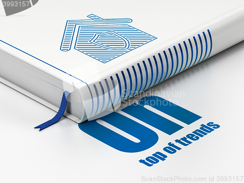 Image of Business concept: book Home, On Top of trends on white background