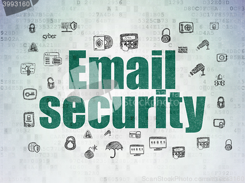 Image of Security concept: Email Security on Digital Data Paper background