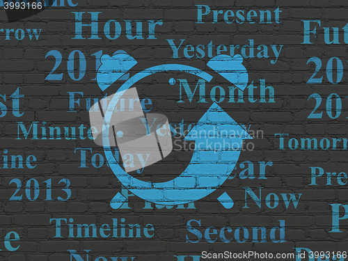 Image of Time concept: Alarm Clock on wall background