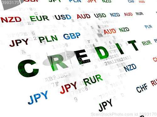 Image of Finance concept: Credit on Digital background