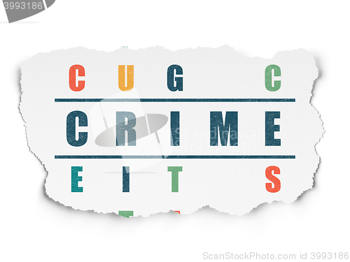 Image of Safety concept: Crime in Crossword Puzzle