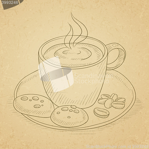 Image of Cup of aromatic coffee.
