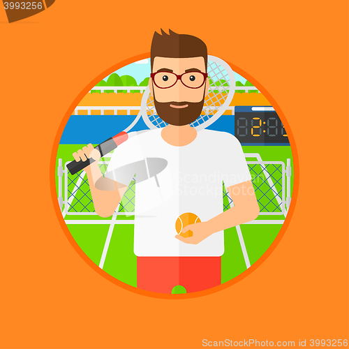 Image of Male tennis player.