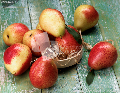 Image of Yellow and Red Pears