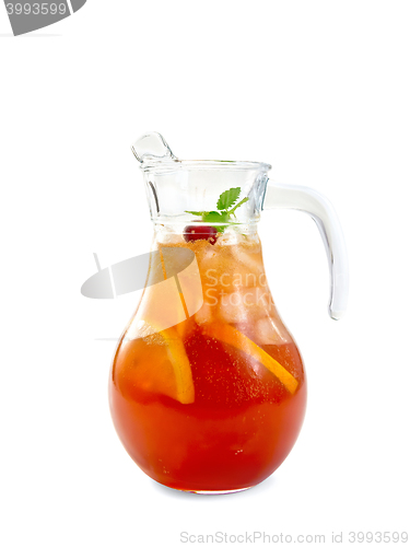 Image of Lemonade with cherry in pitcher
