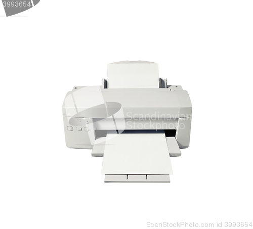 Image of laser printer isolated