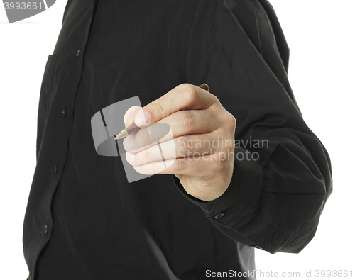 Image of Businessman\'s Hand Holding a Pen