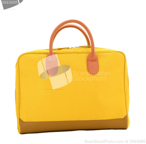 Image of Yellow bag isolate on white background