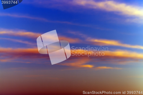 Image of the sky during sunset