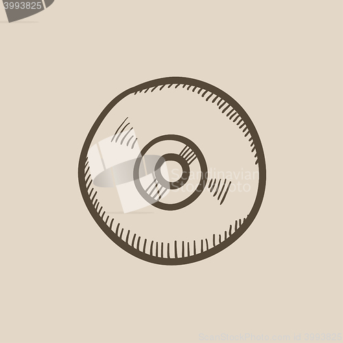 Image of Reel tape deck player recorder sketch icon.