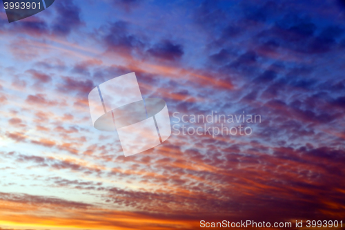 Image of the sky during sunset