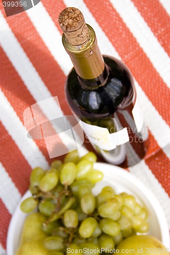 Image of red wine and fruits