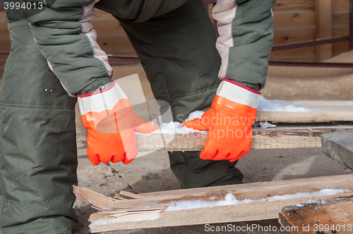 Image of Carpenter working at sawmill