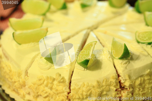 Image of fresh lime cheesecake