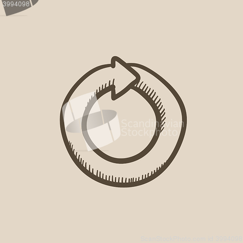 Image of Circular arrow sketch icon.