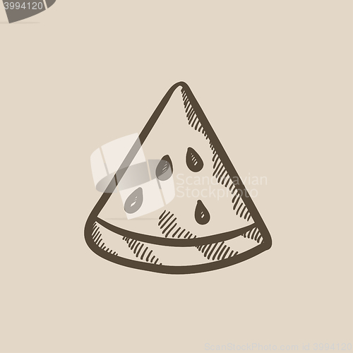 Image of Watermelon sketch icon.