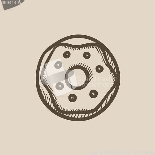 Image of Doughnut sketch icon.