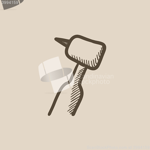 Image of Dental drill sketch icon.